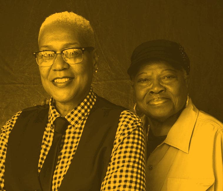 african-american-lesbians-sage-bronx-379x3242x Two African American lesbians smiling