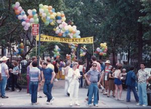 SAGE breakfast at Pride march in the 1980s