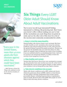 Six Things Every LGBTQ+ Older Adult Should Know About Adult Vaccinations