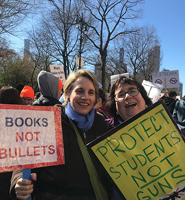 Victoria Watkins and Carol Garcia, SAGE supporters