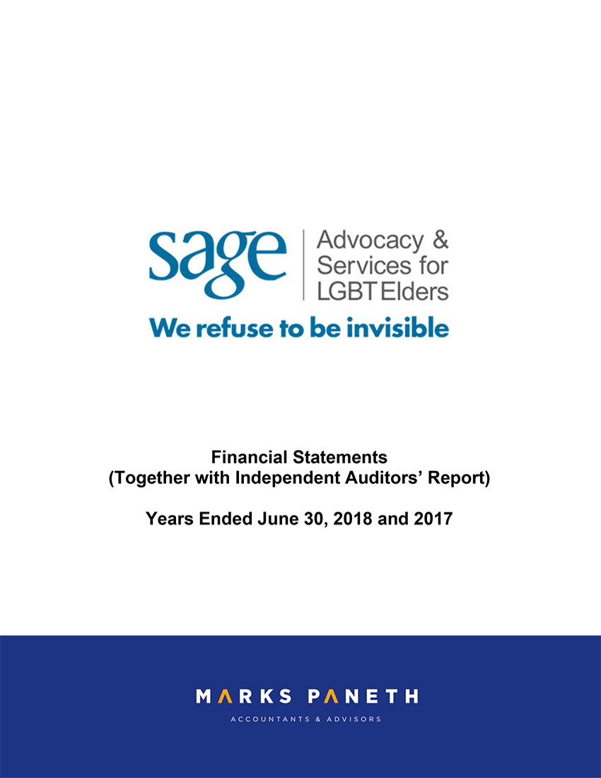 SAGE: Financial Statements 2018