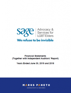 SAGE: Financial Statements 2019