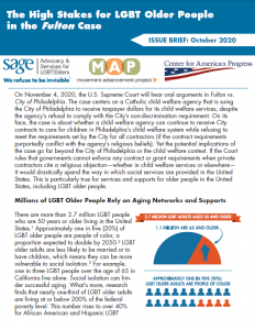 Issue Brief: The High Stakes for LGBTQ+ Older People in the Fulton Case
