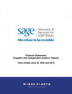 SAGE: Financial Statements 2020