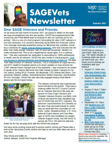 SAGEVets Newsletter Summer 2021