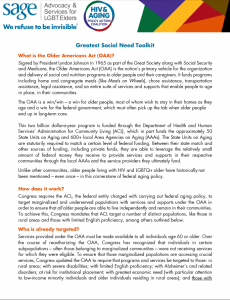 HIV and Aging Policy Action Coalition (HAPAC) Greatest Social Need Toolkit 