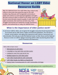 National Honor an LGBTQ+ Elder Resource Guide