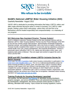 NHI Quarterly Newsletter August 2022