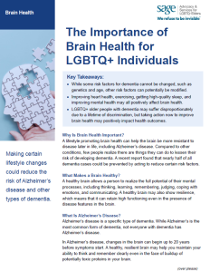 The Importance of Brain Health for LGBTQ+ Individuals